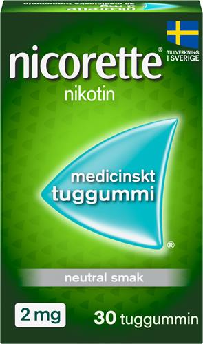 K p Nicorette medicinskt tuggummi 2 mg McNeil Sweden AB 30 st