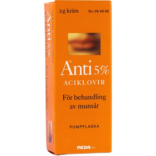 Anti, kräm 5 % (pumpflaska), 2 g