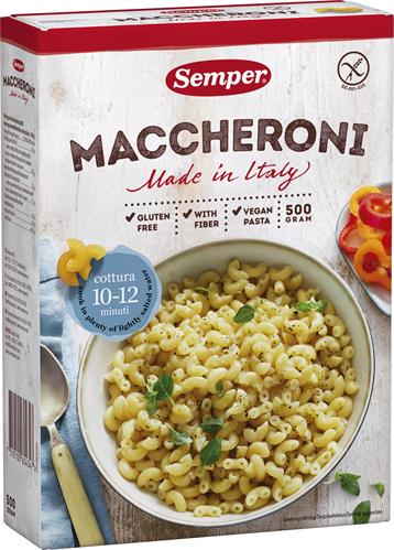 Köp Semper Pasta, maccheroni, 500 gram 