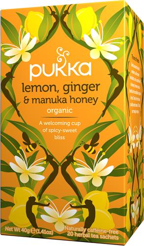 Pukka Örtte Lemon, Ginger & Manuka Honey, 20 st