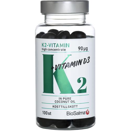 BioSalma K2/ D3-vitamin, 100 st