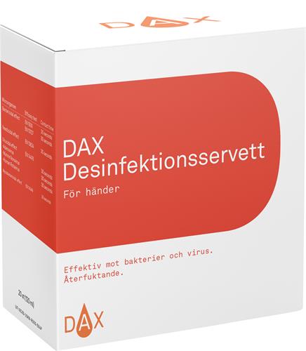 DAX Desinfektionsservett händer, 20 st