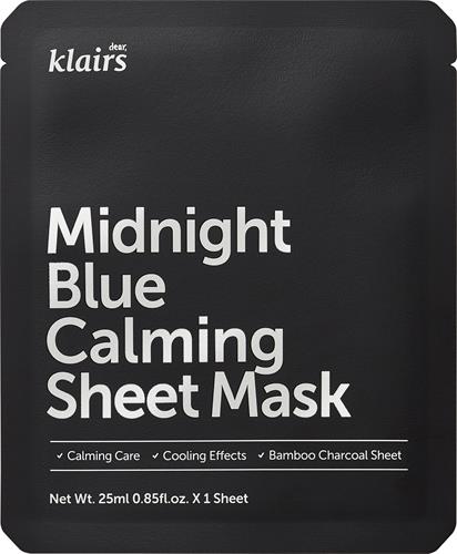 KLAIRS Midnight Blue Calming Sheet Mask, 25 g