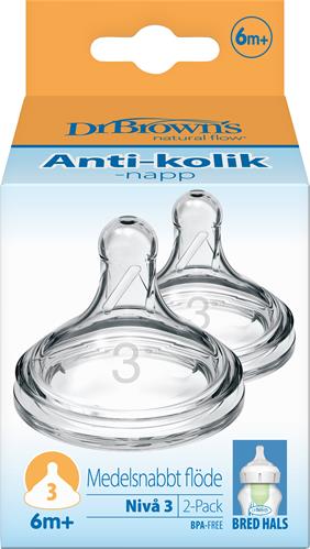 Dr.Browns WideNeck Dinapp strl.3, 2 st