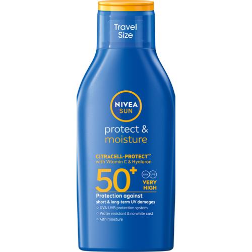 NIVEA SUN Protect&Moisture Travel Size SPF50+, 100 ml