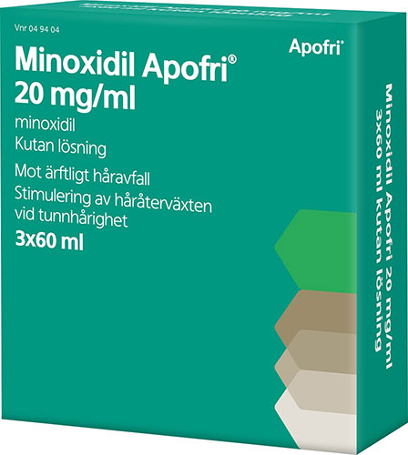 Köp Minoxidil Apofri, kutan 20 mg/ml, 3 X ml | Apoteket.se