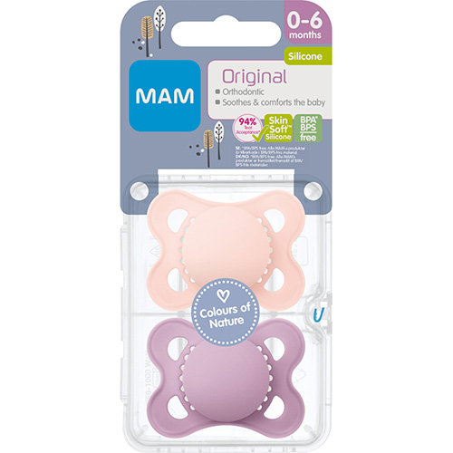 Köp MAM Original 0-6m Pink, 2 st | Apoteket.se