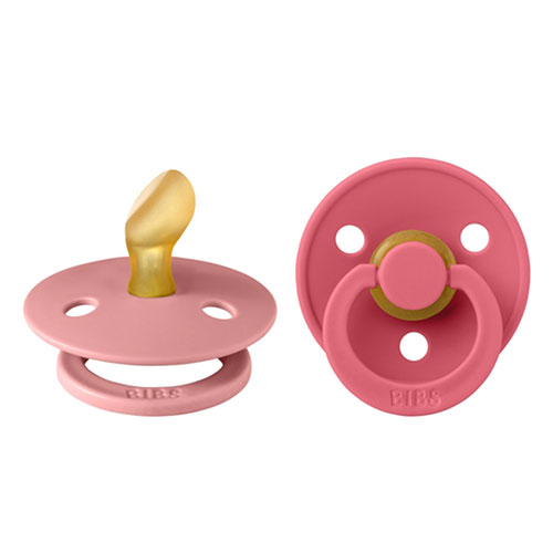 BIBS Colour Pacifier Latex stl1 Anatomic Pink, 2 st