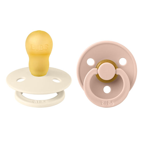 BIBS Colour Pacifier Latex stl3 Ivory/Blush, 2 st