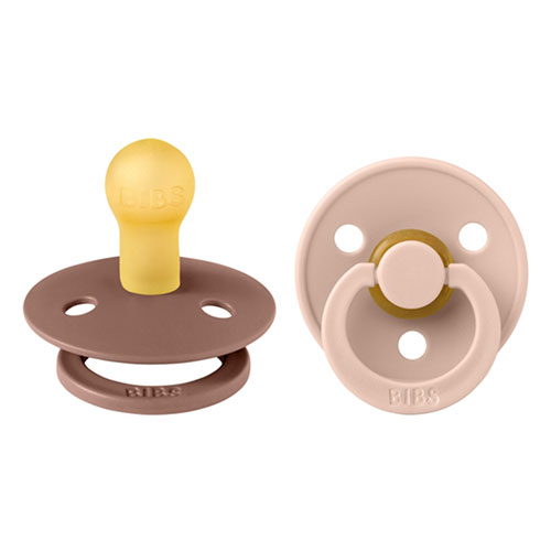 BIBS Colour Pacifier Latex stl1 Woodchuck/Bl, 2 st